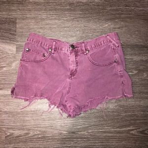 Free People Ripped Jean Shorts